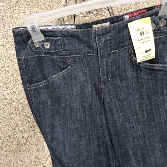 3834 Size 8 One 5 One Floral Patterned Flare Jeans - Picture 4 of 7